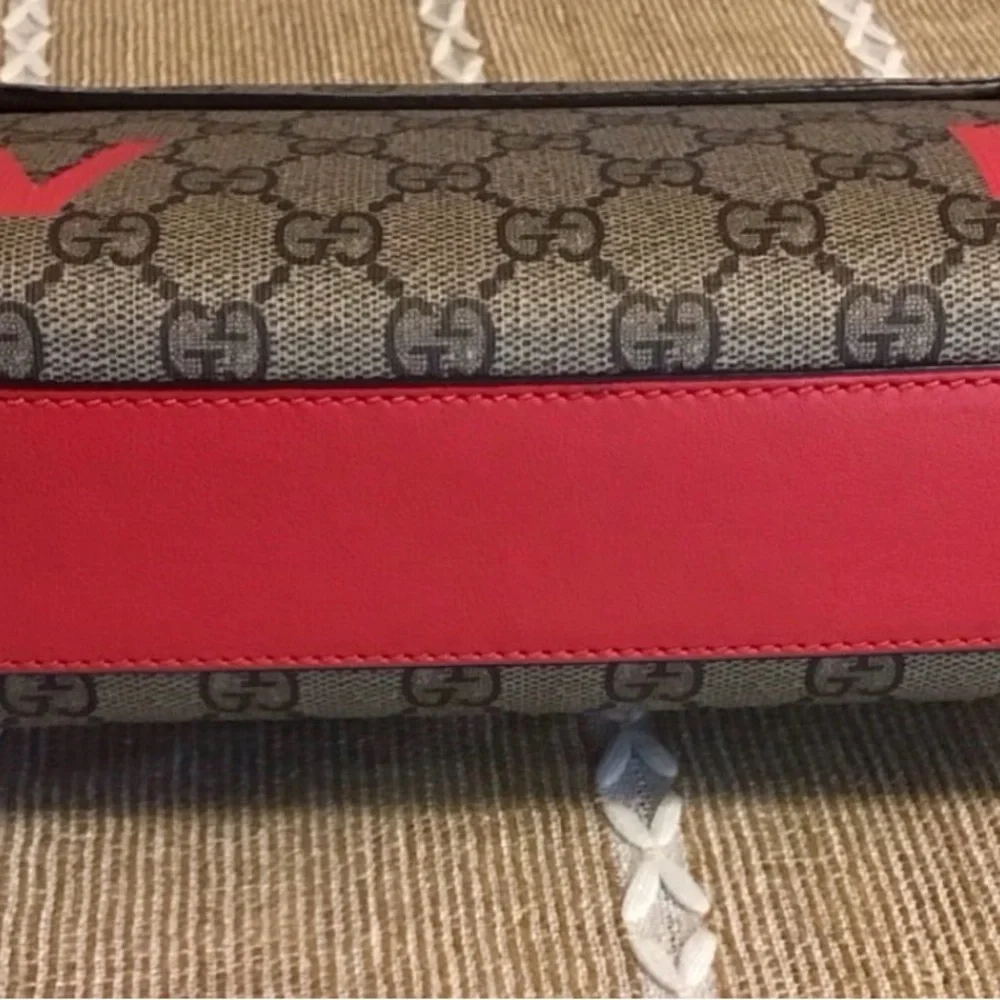 Gucci Padlock GG Shoulder Bag Chain Strap Brown Red Gold Hardware - Picture 4 of 13